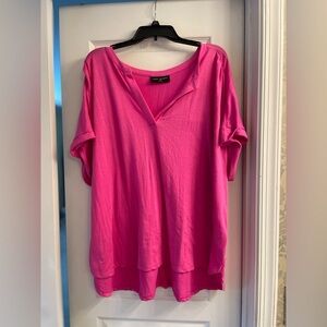 Lane Bryant Vibrant Pink Blouse